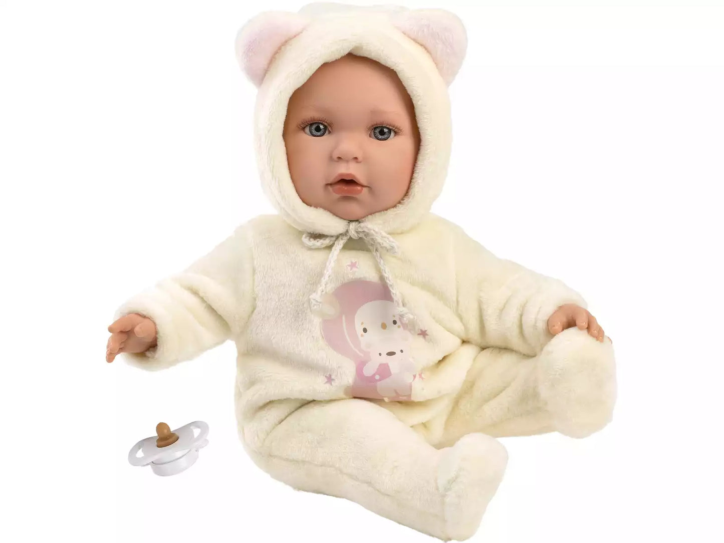 Boneca Baby Julia Ursinho Rosa 42 cm.