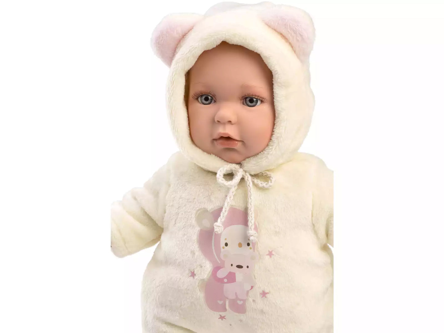 Boneca Baby Julia Ursinho Rosa 42 cm.