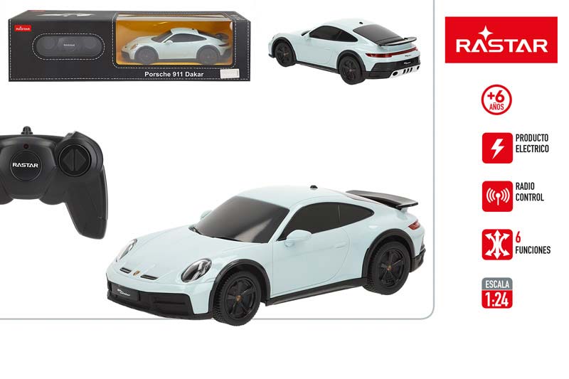 RASTAR-COCHE RC 1:24 PORSCHE 911 DAKAR