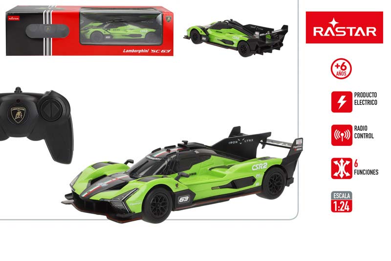 RASTAR-COCHE RC 1:24 LAMBORGHINI SC63 LMDH