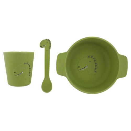 CONJUNTO DE REFEIÇÃO EM SILICONE - MR. DINO