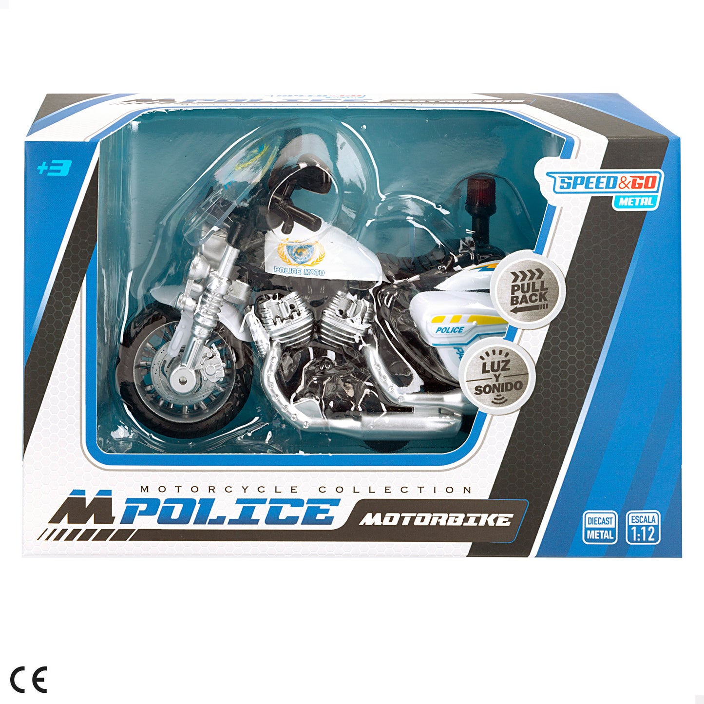 MOTO METAL POLICIA PULL BACK