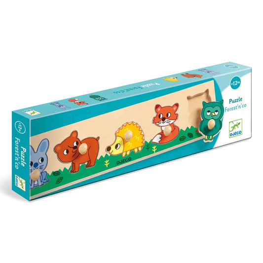 FOREST N CO - PUZZLE DE MADEIRA C/ PEGA TEMA ANIMAIS