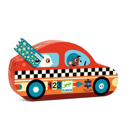 PUZZLE SILHUETA - CARRO DE CORRIDA