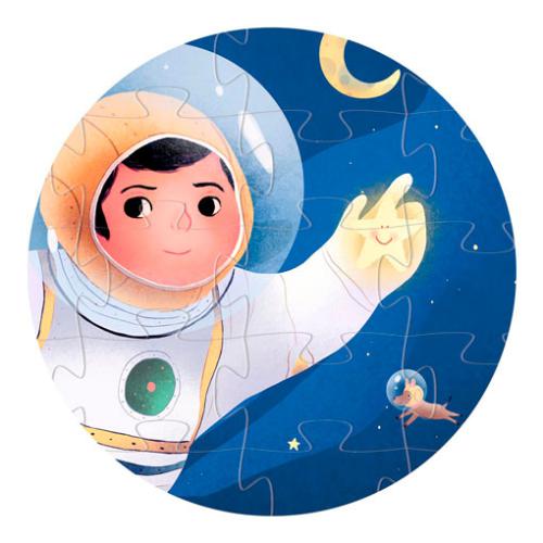 UM ASTRONAUTA NA LUA - PUZZLE SILHUETA 36 PEÇAS