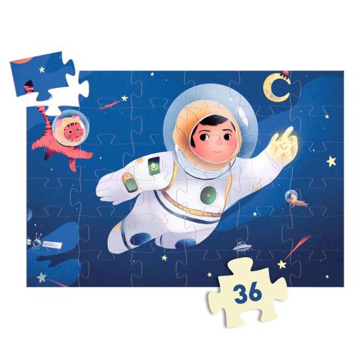 UM ASTRONAUTA NA LUA - PUZZLE SILHUETA 36 PEÇAS