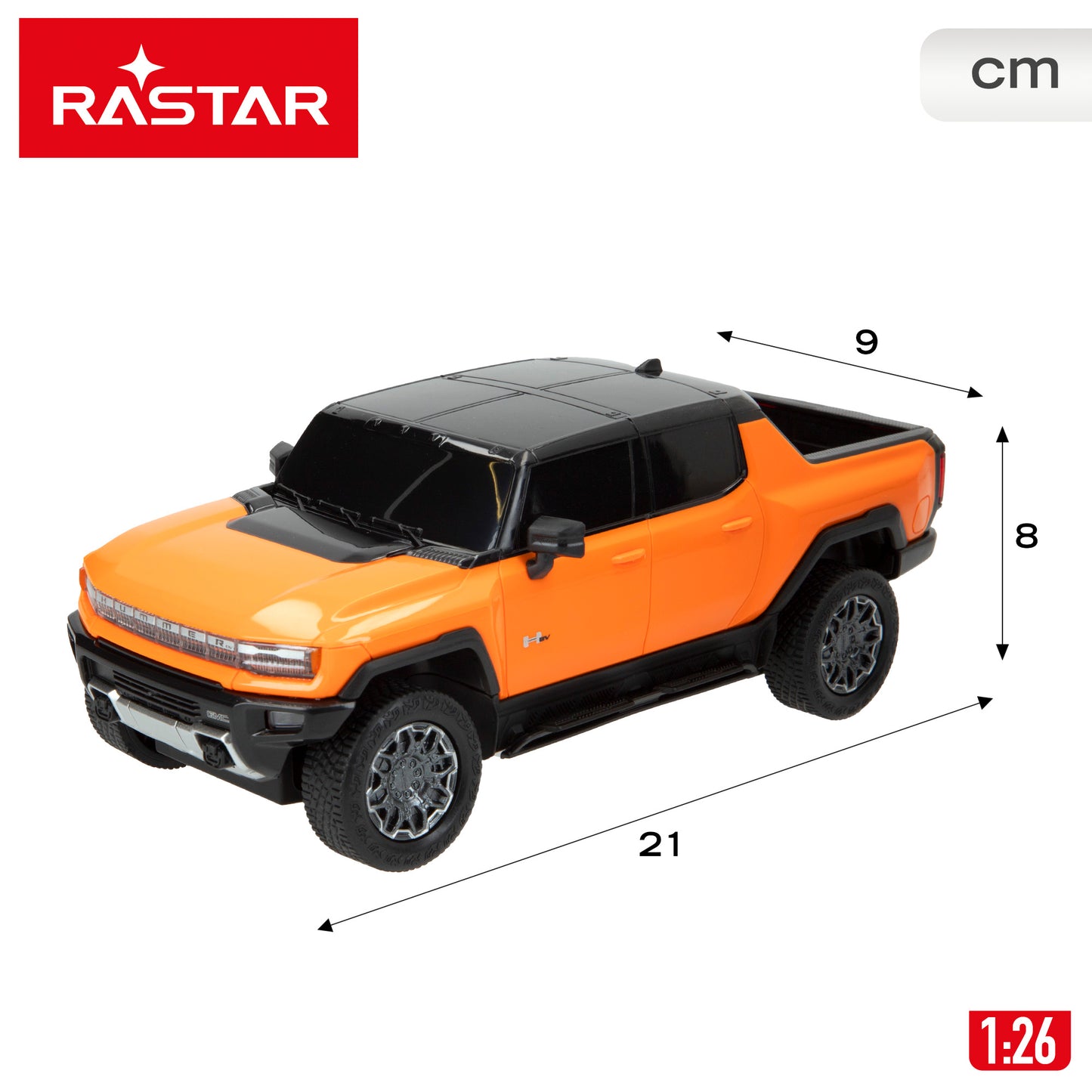 RASTAR-COCHE RC 1:26 HUMMER EV